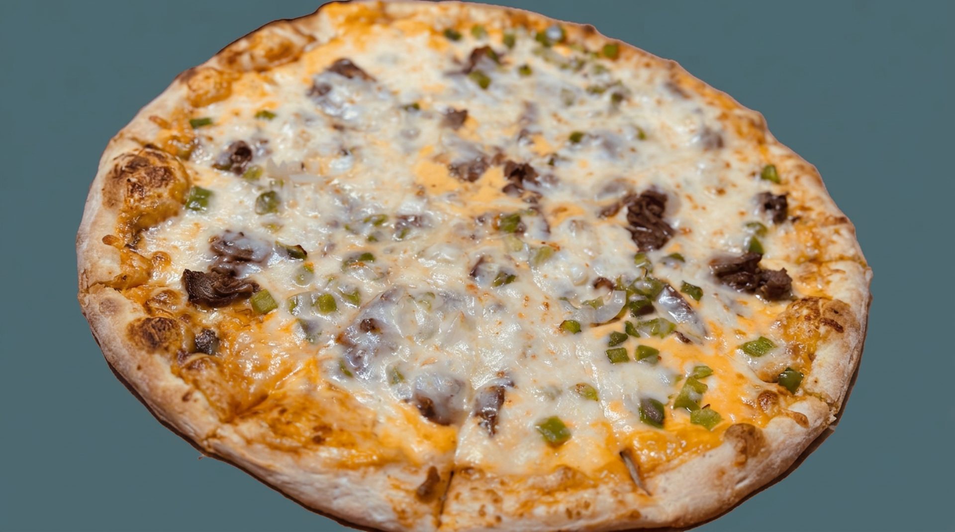 Steak, peppers, melted cheese