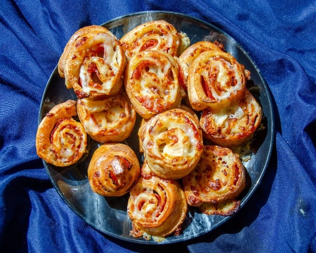 Pony Pepperoni Pretzel Pinwheels.